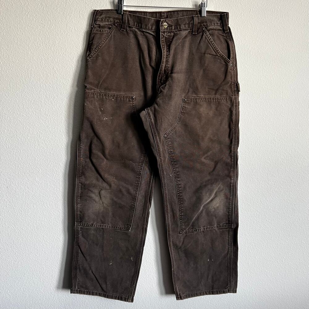 Carhartt B136 DKB brown double knee work wear carpenter pants